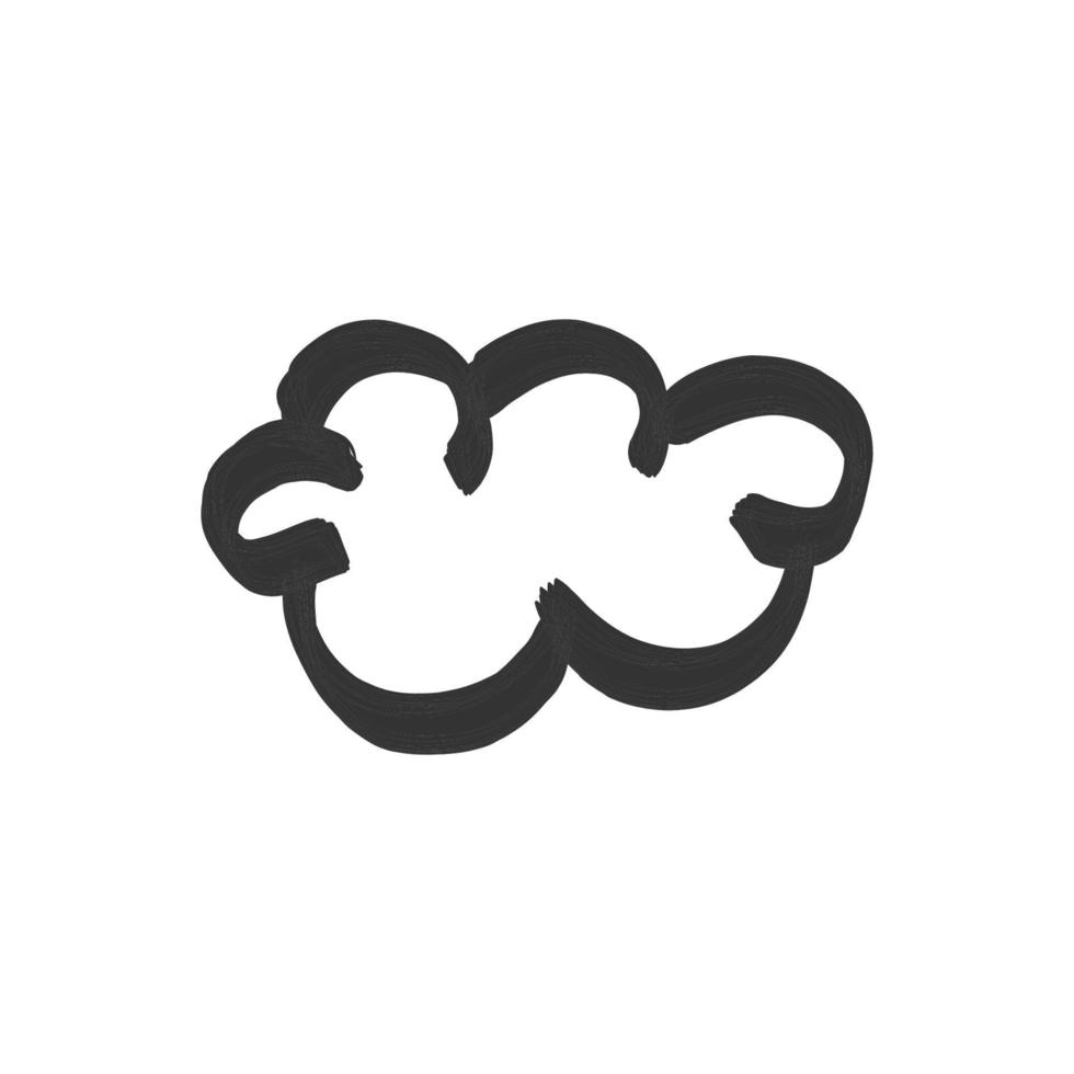 cloud hand drawn icon on white background vector
