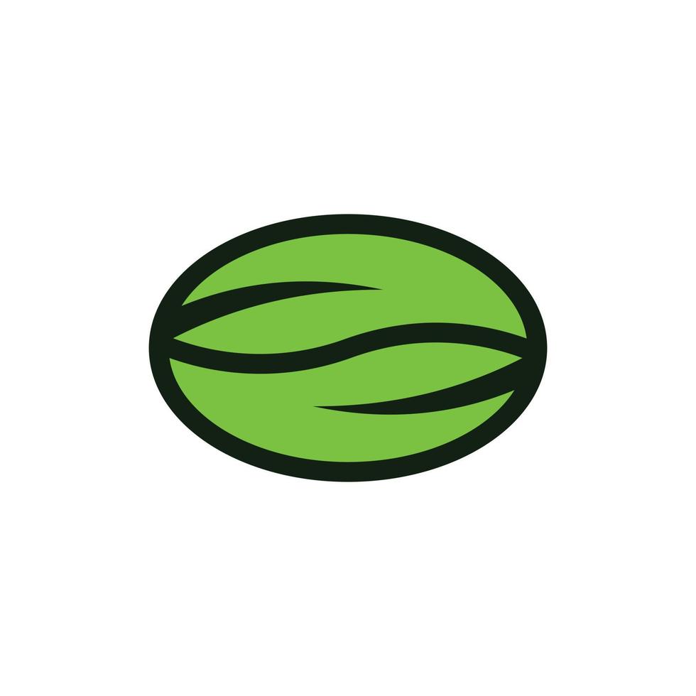 Coffe bean leaf nature modern logo vector