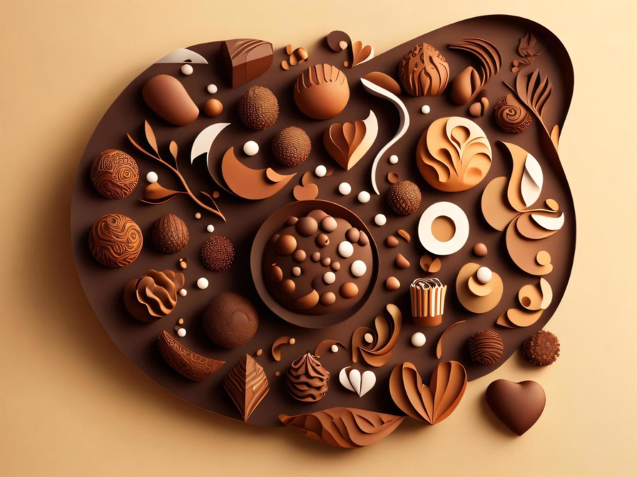 chocolate candies  background.AI photo