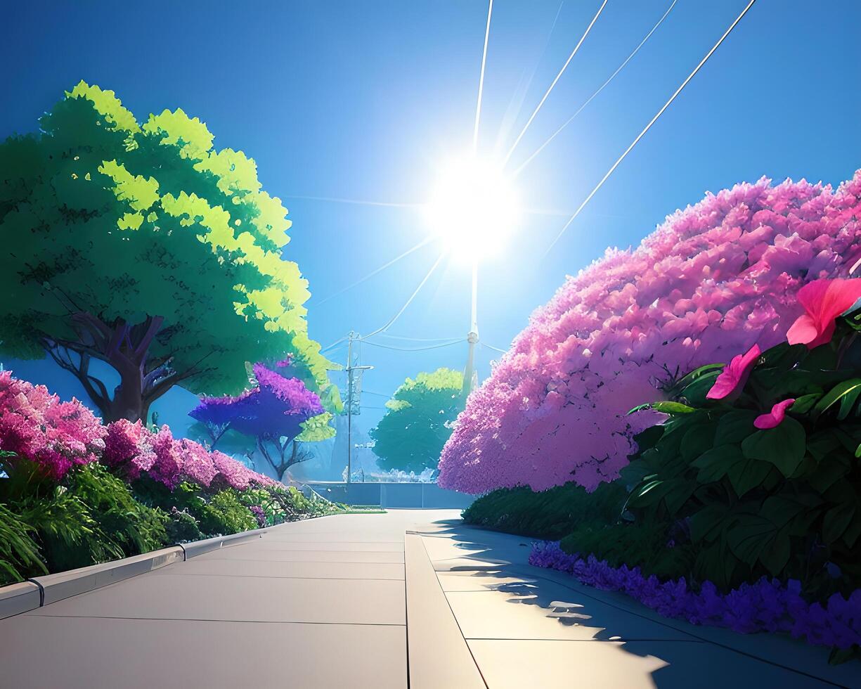 an iridescent hibiscus by yusuke murata and makoto shinkai by photo