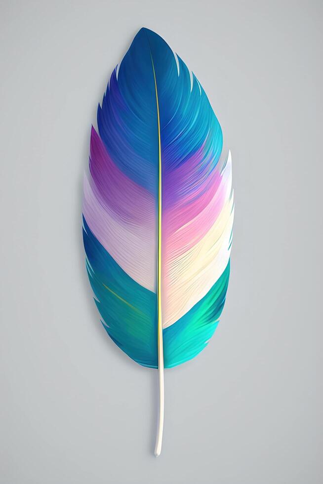 a feather with painting on it with a pastel aesthetic by photo