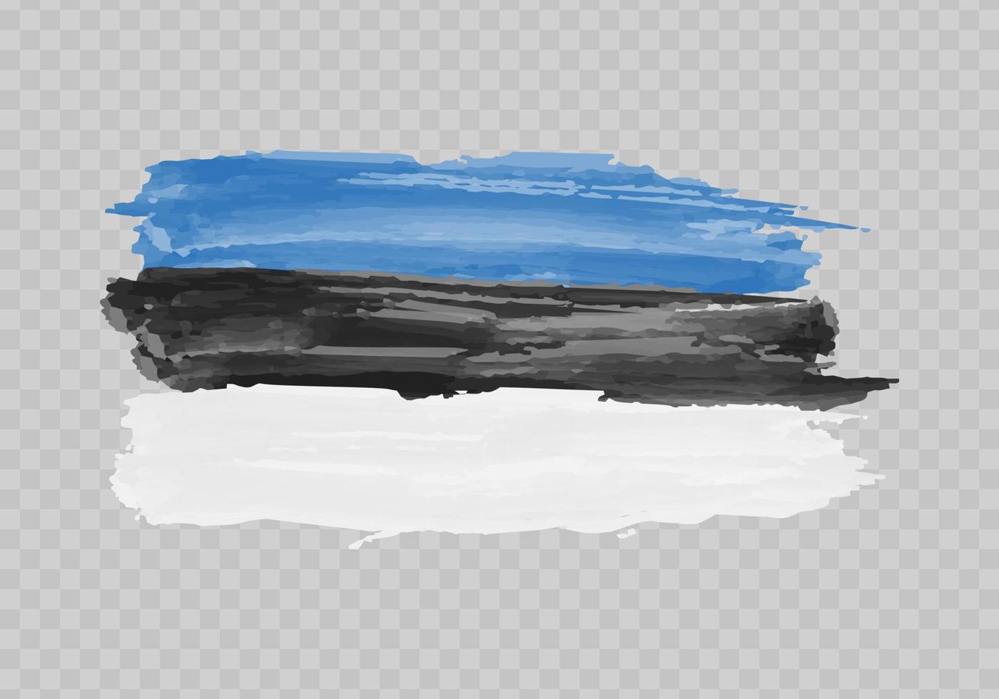 Watercolor painting flag of Estonia vector