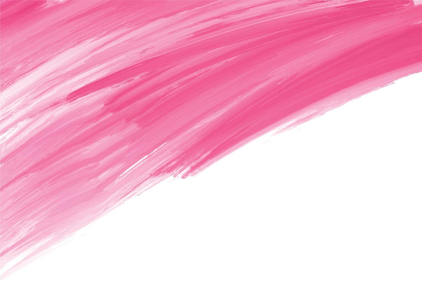 Dibujar a mano diseño de acuarela de trazo de pincel rosa vector