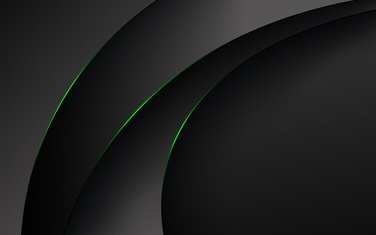 Vector abstract dark grey with green light line and text on blank space for text design modern luxury futuristic background vector illustration