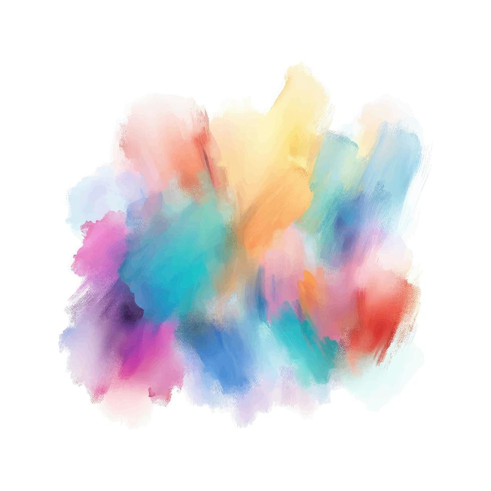 Colorful watercolor hand drawn paper texture torn splatter banner. Wet brush painted spots and strokes abstract vector illustration.