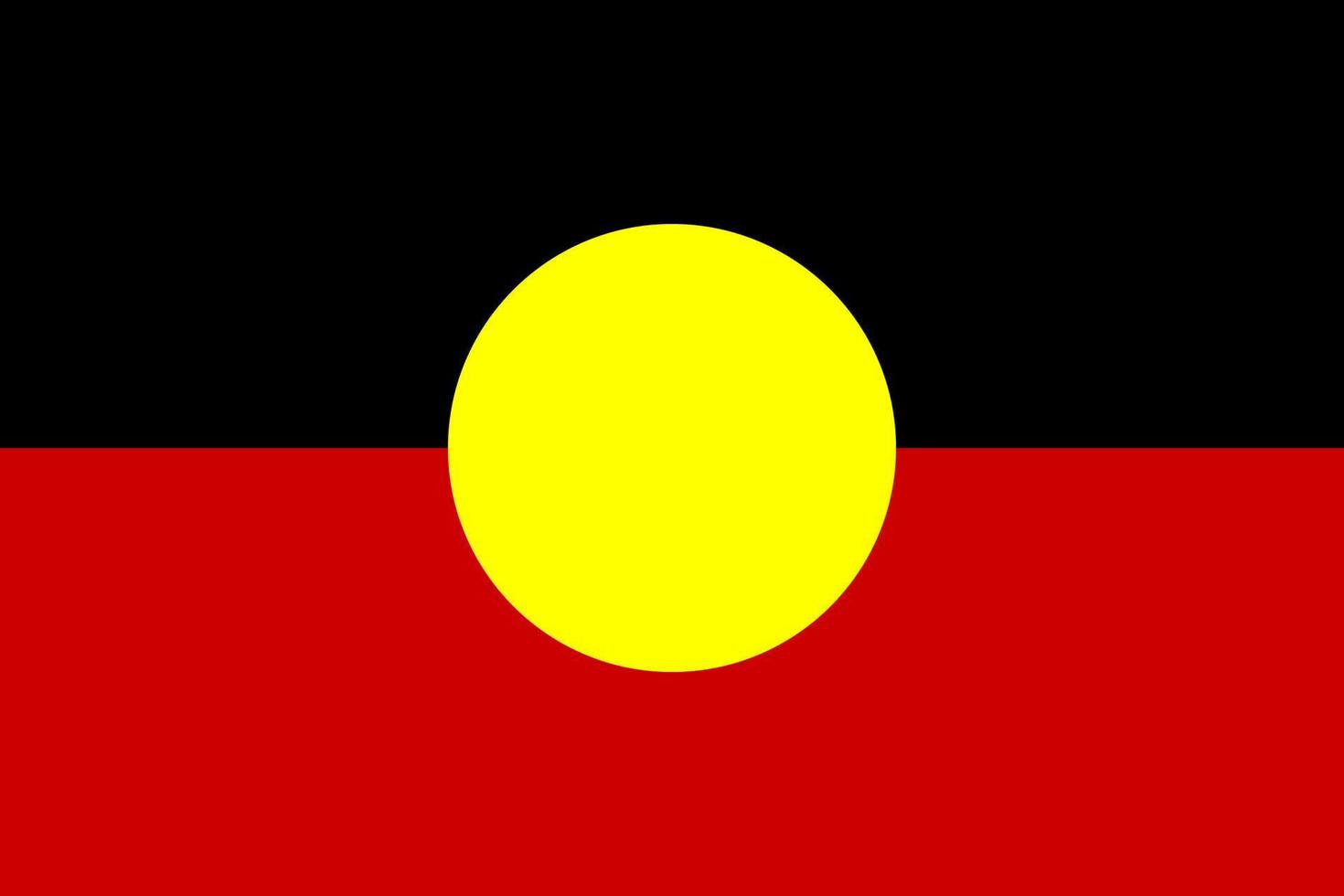 Simple flag of Aboriginal Australian vector