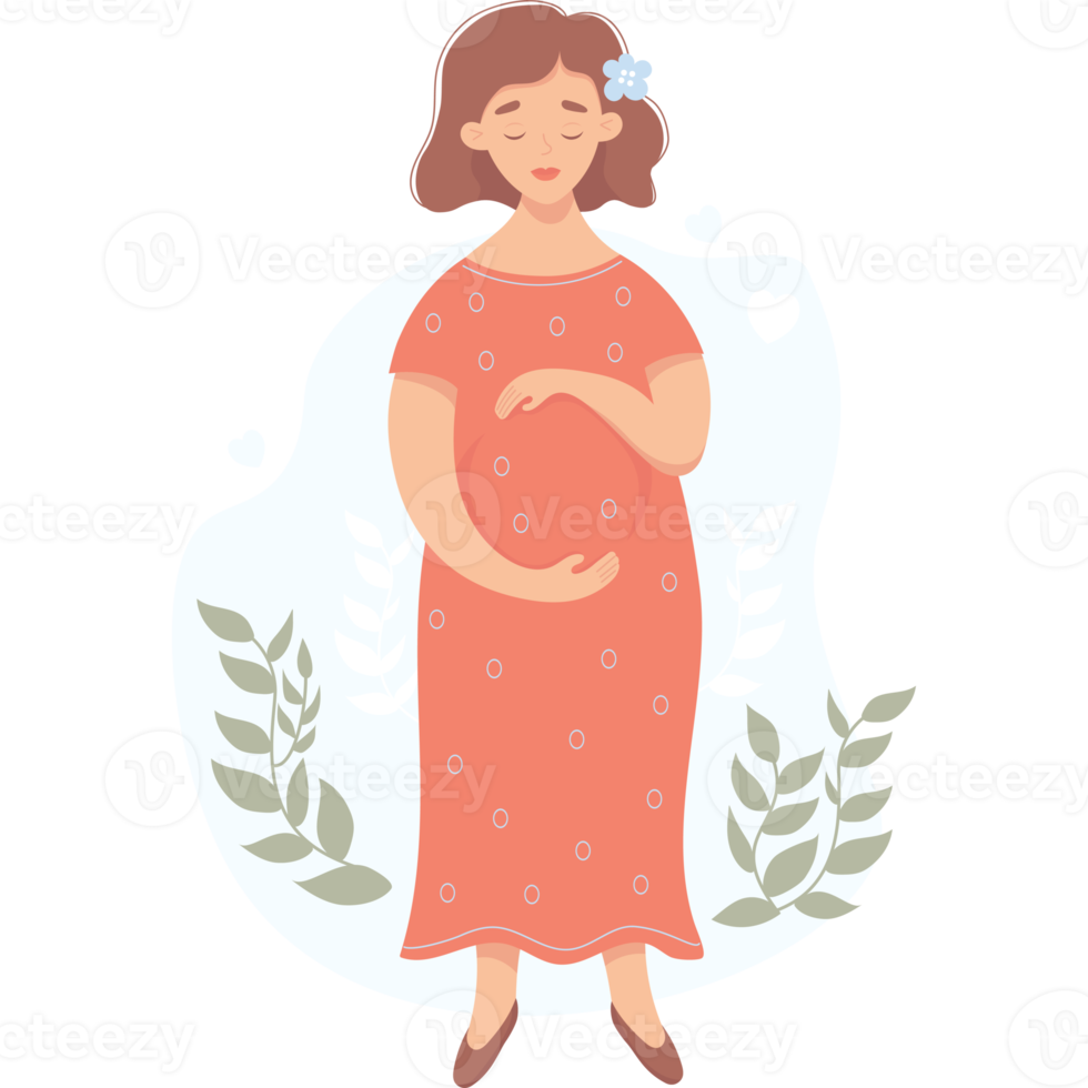 Cute  pregnant woman png