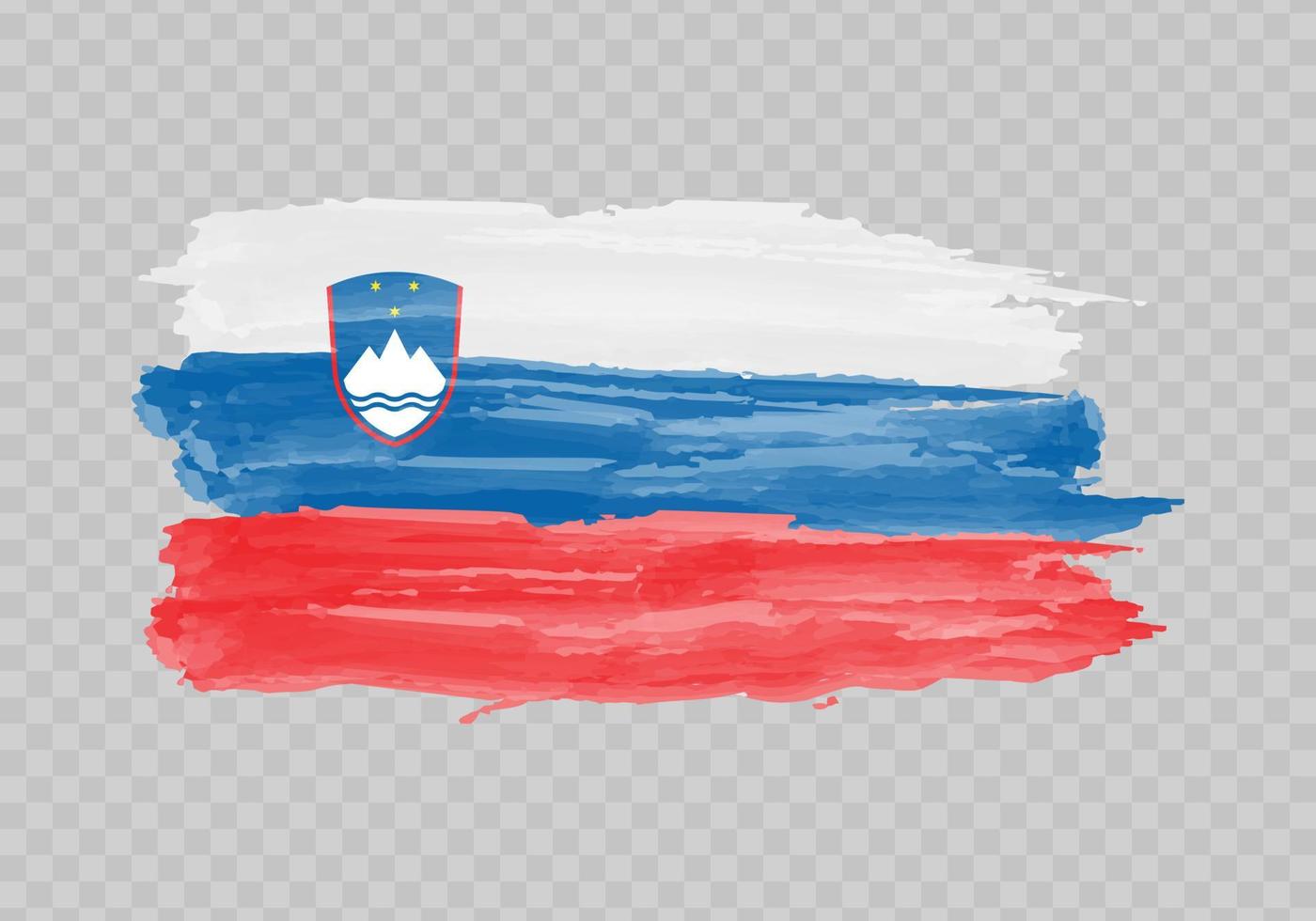 acuarela pintura bandera de Eslovenia vector