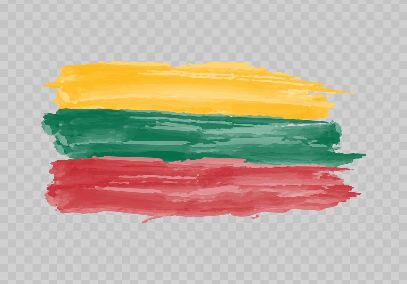 acuarela pintura bandera de Lituania vector