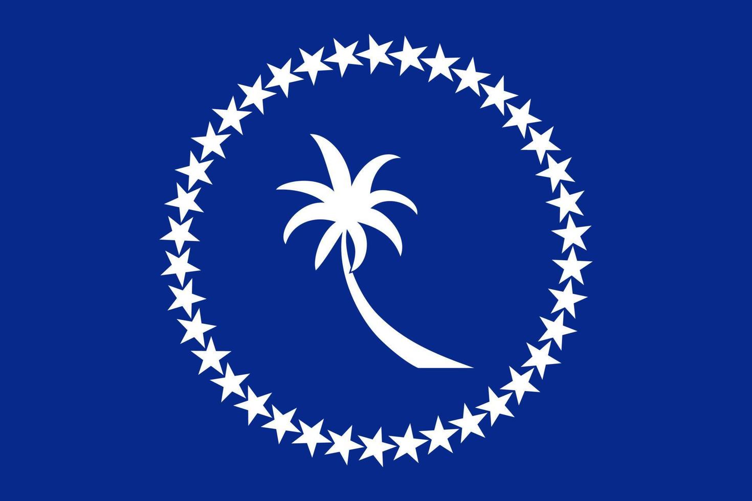 Simple flag of Chuuk vector