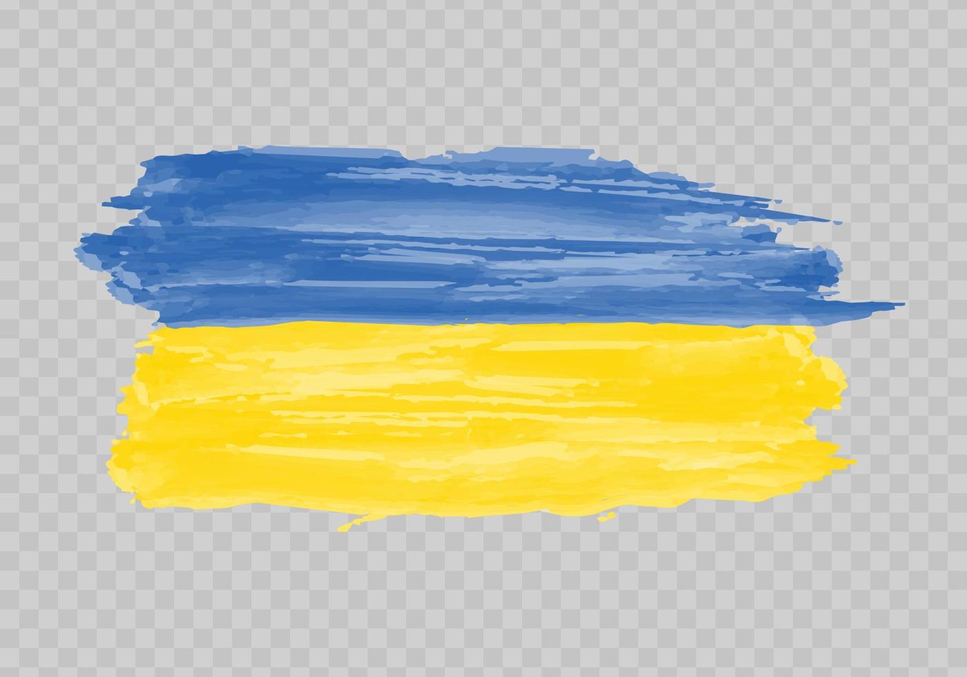 Watercolor painting flag of Ukraine vector