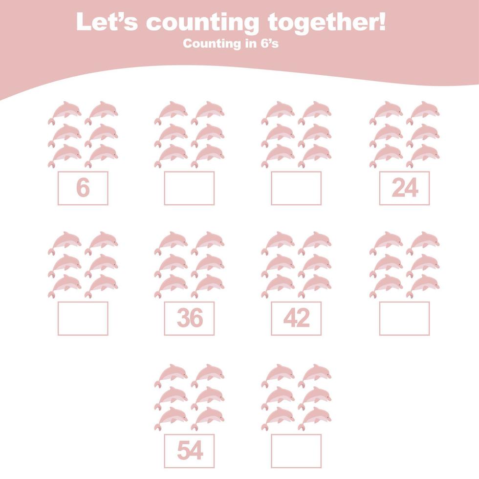 Count and write animal worksheet. Mathematic worksheet. Educational printable math worksheet. Vector illustration.