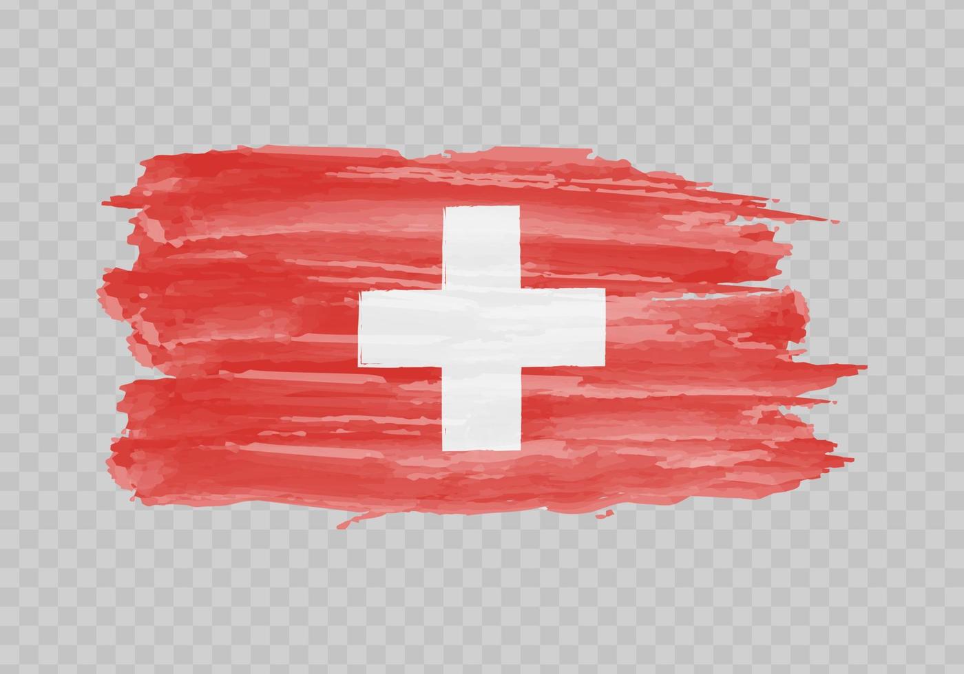 acuarela pintura bandera de Suiza vector