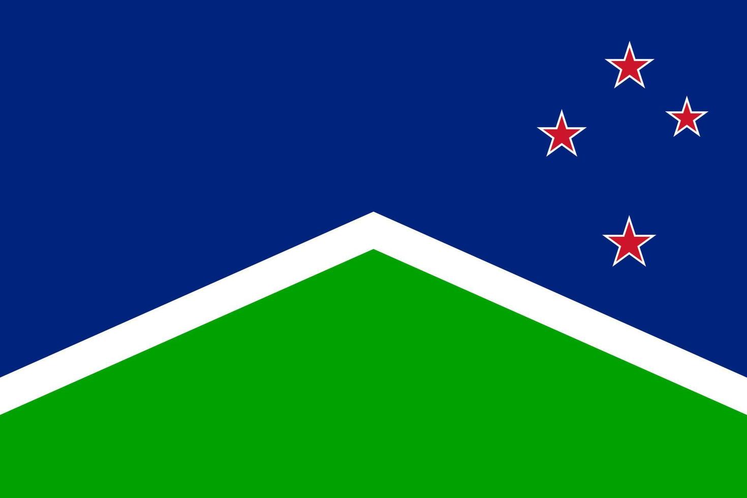 Simple flag of South Island of New Zealand vector