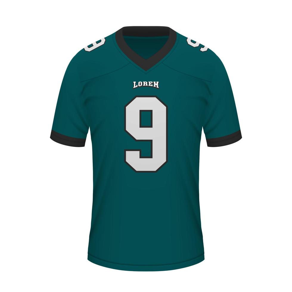 Realistic American football shirt of Philadelphia, jersey template vector