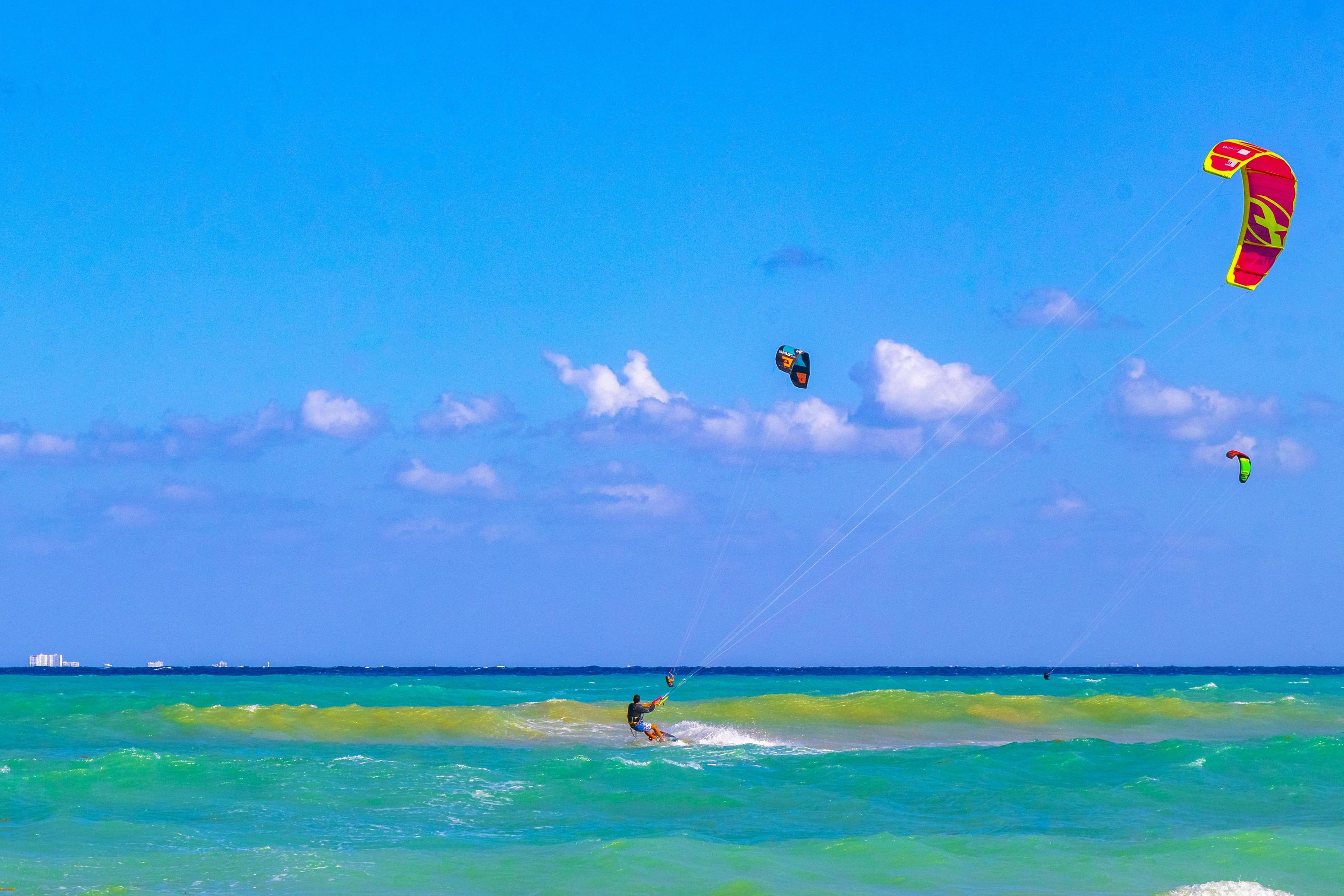 Playa del Carmen Quintana Roo MExico 2021 Water sport like kitesurfing