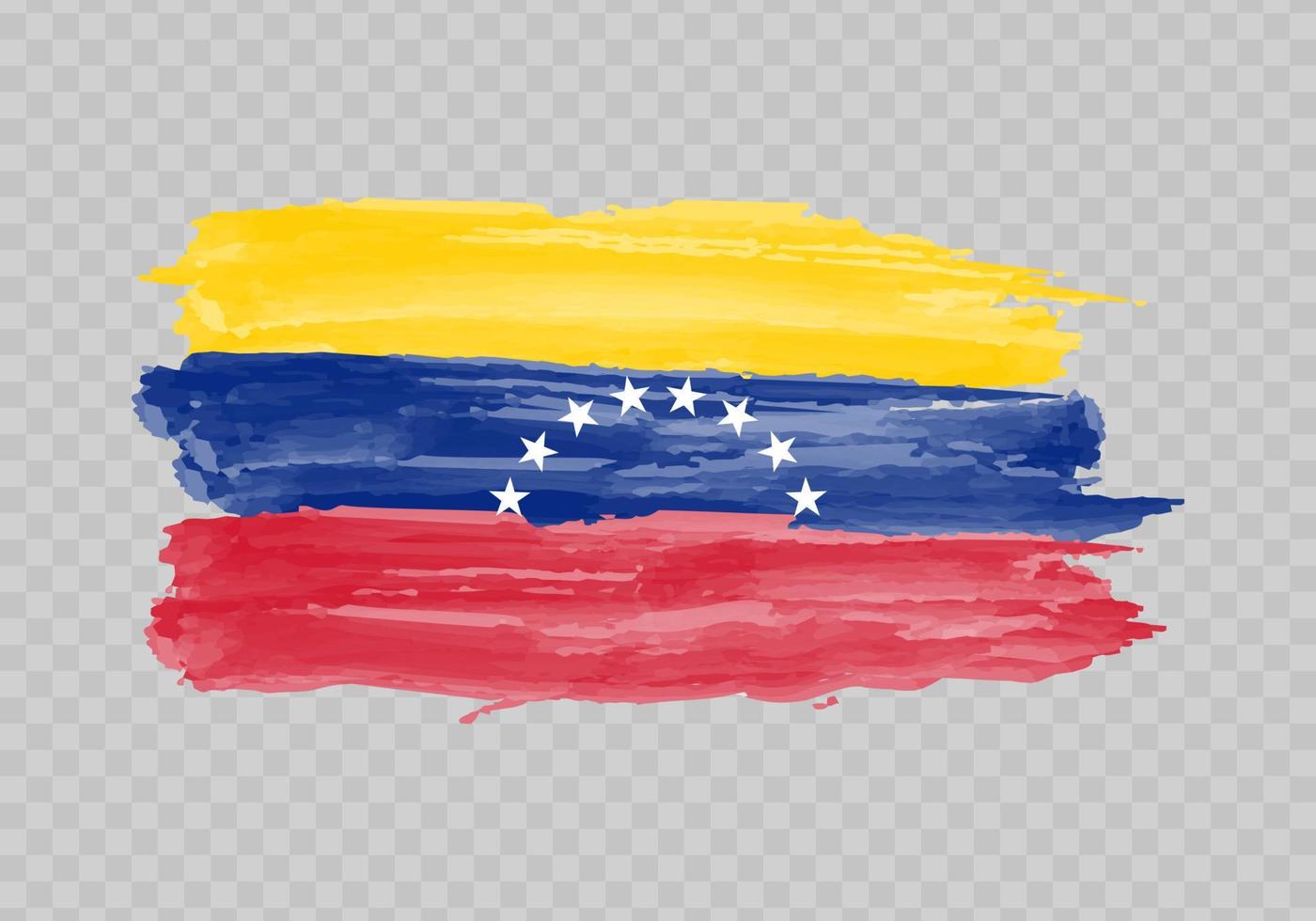 Watercolor painting flag of Venezuela vector