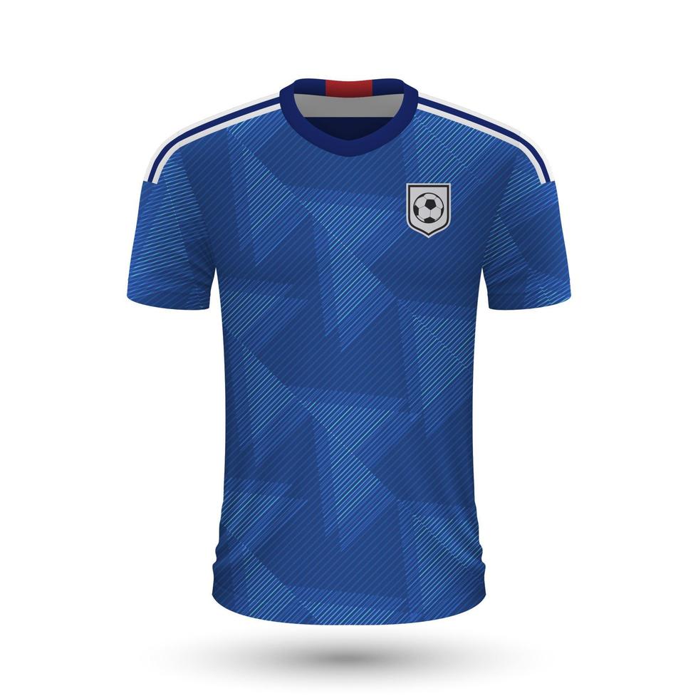 Realistic soccer shirt of Japan vector