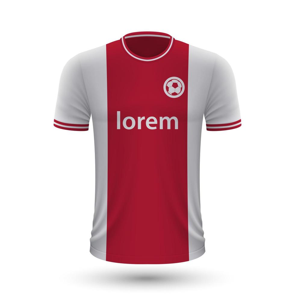 realista fútbol camisa ajax vector