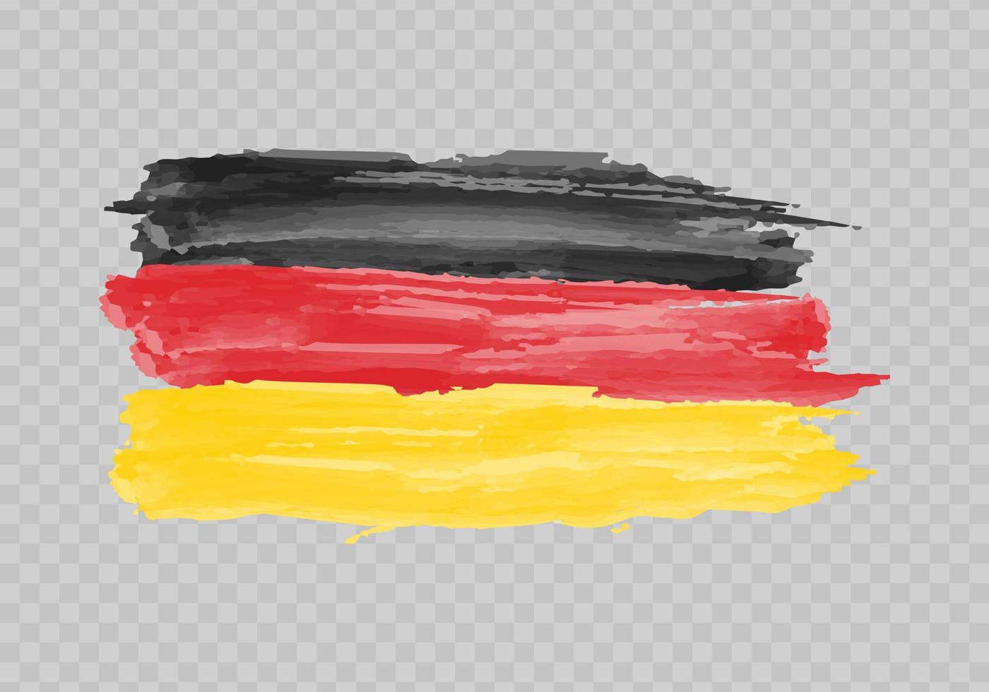 Watercolor painting flag of Germany vector