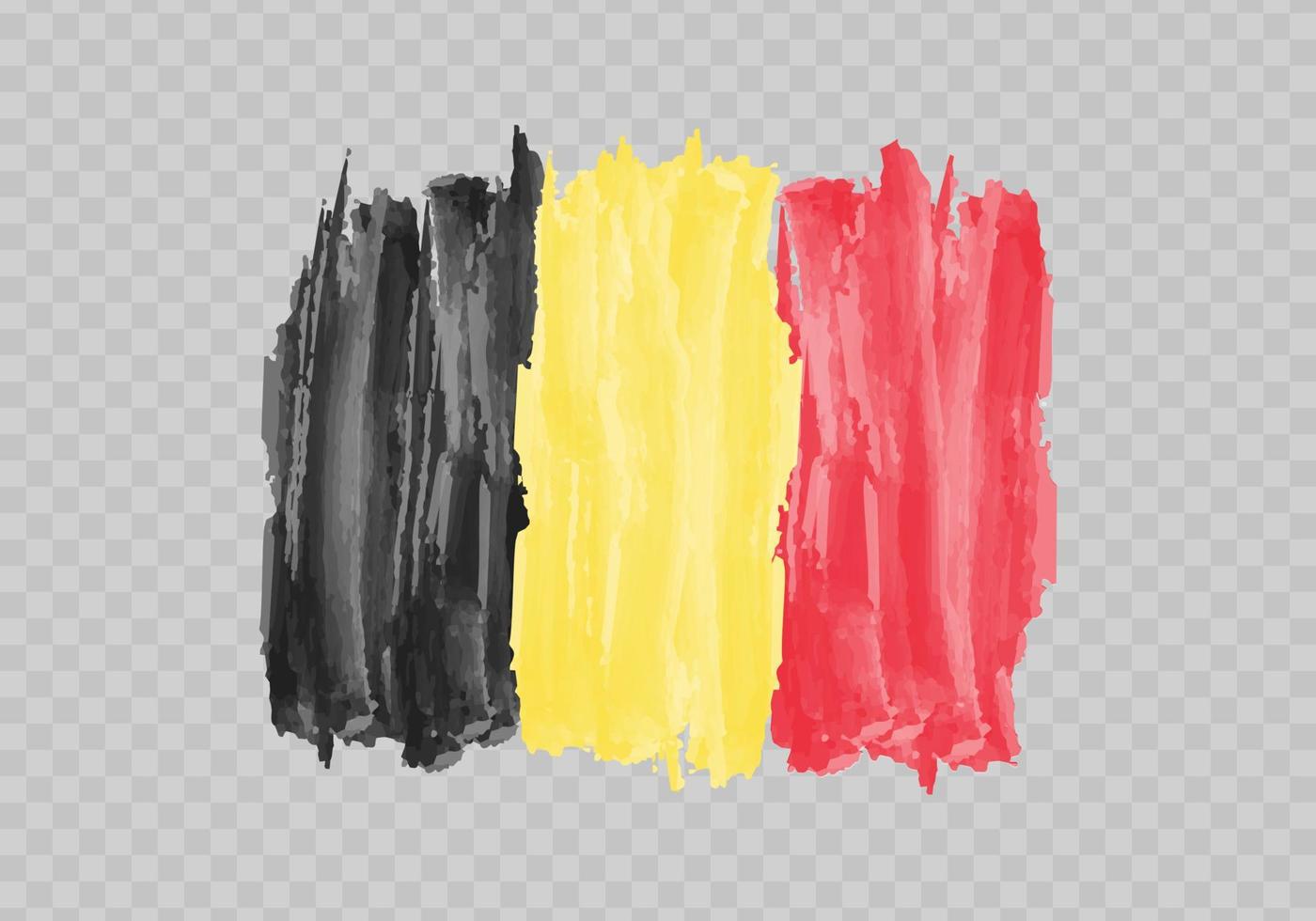 acuarela pintura bandera de Bélgica vector