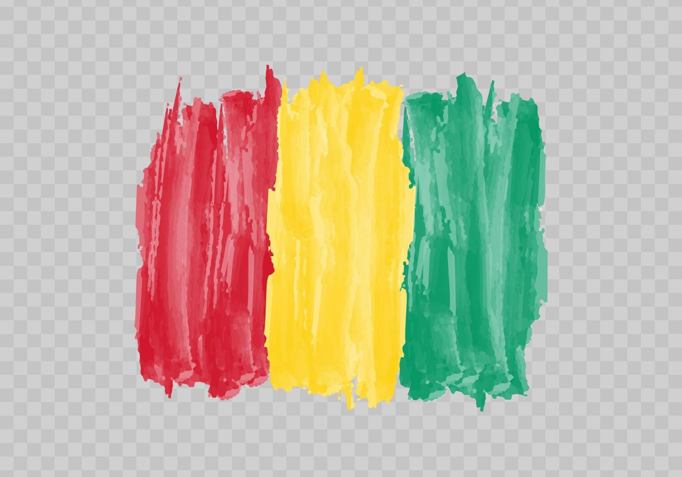 acuarela pintura bandera de Guinea vector