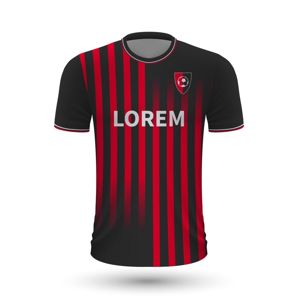 realista fútbol camisa vector