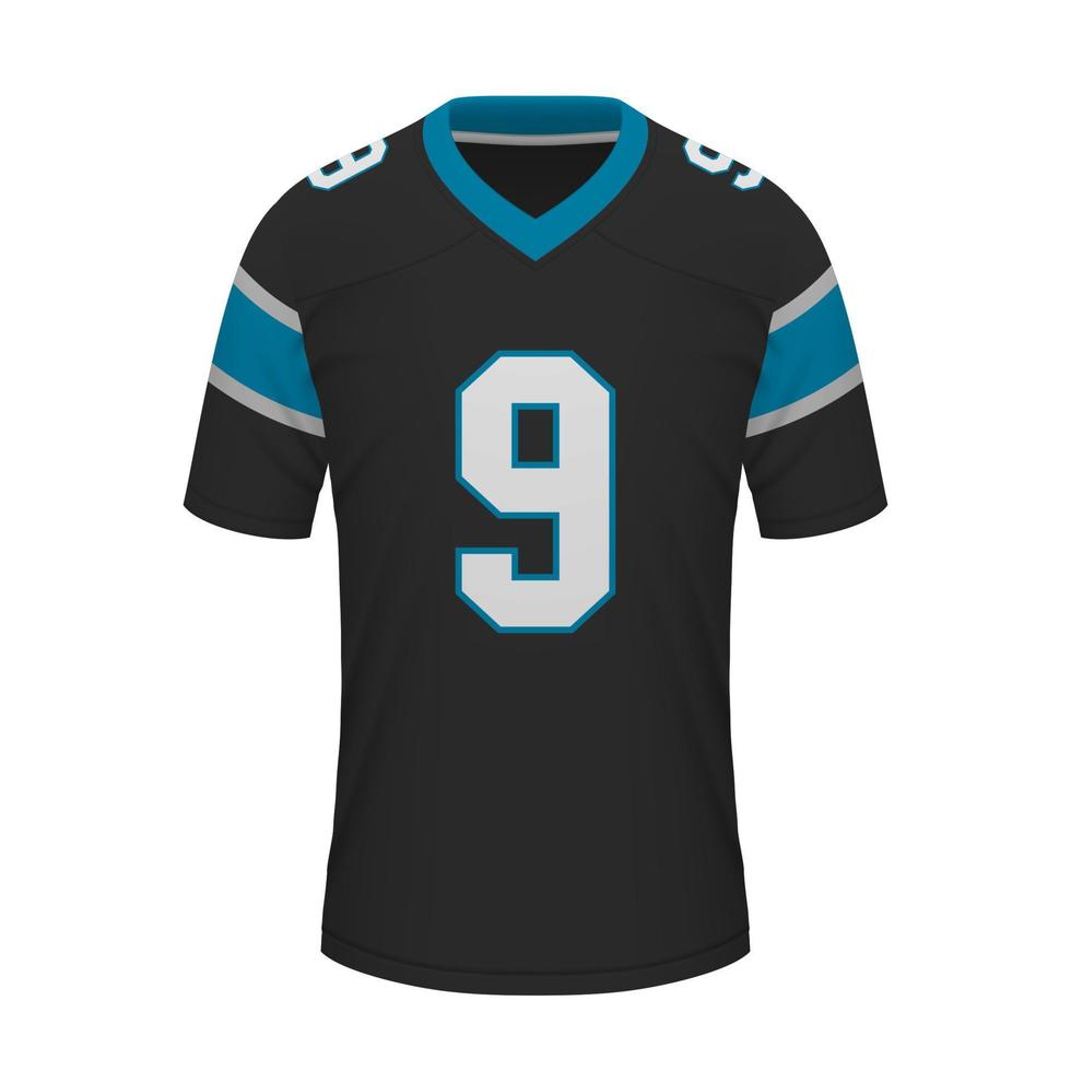 Realistic American football shirt of Carolina, jersey template vector