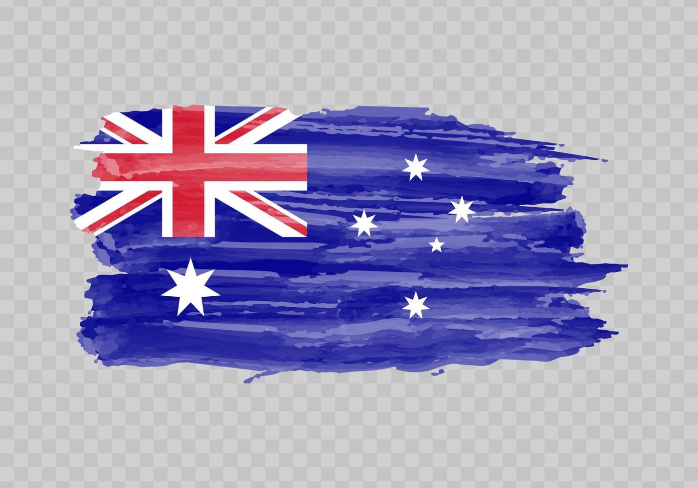 Watercolor painting flag of Australia vector