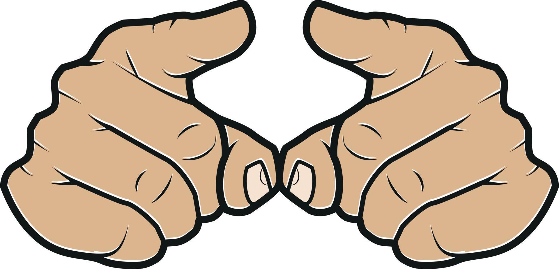 Vector Image Of Index Fingers Pointed