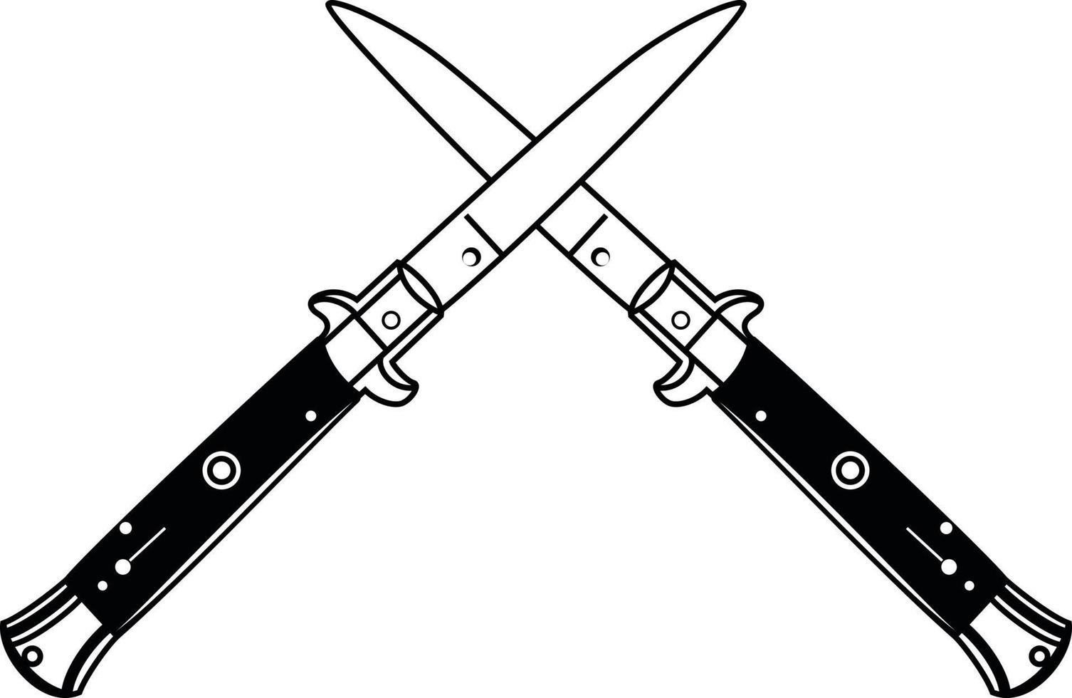 Vector Graphics Of Two Pocket Knives