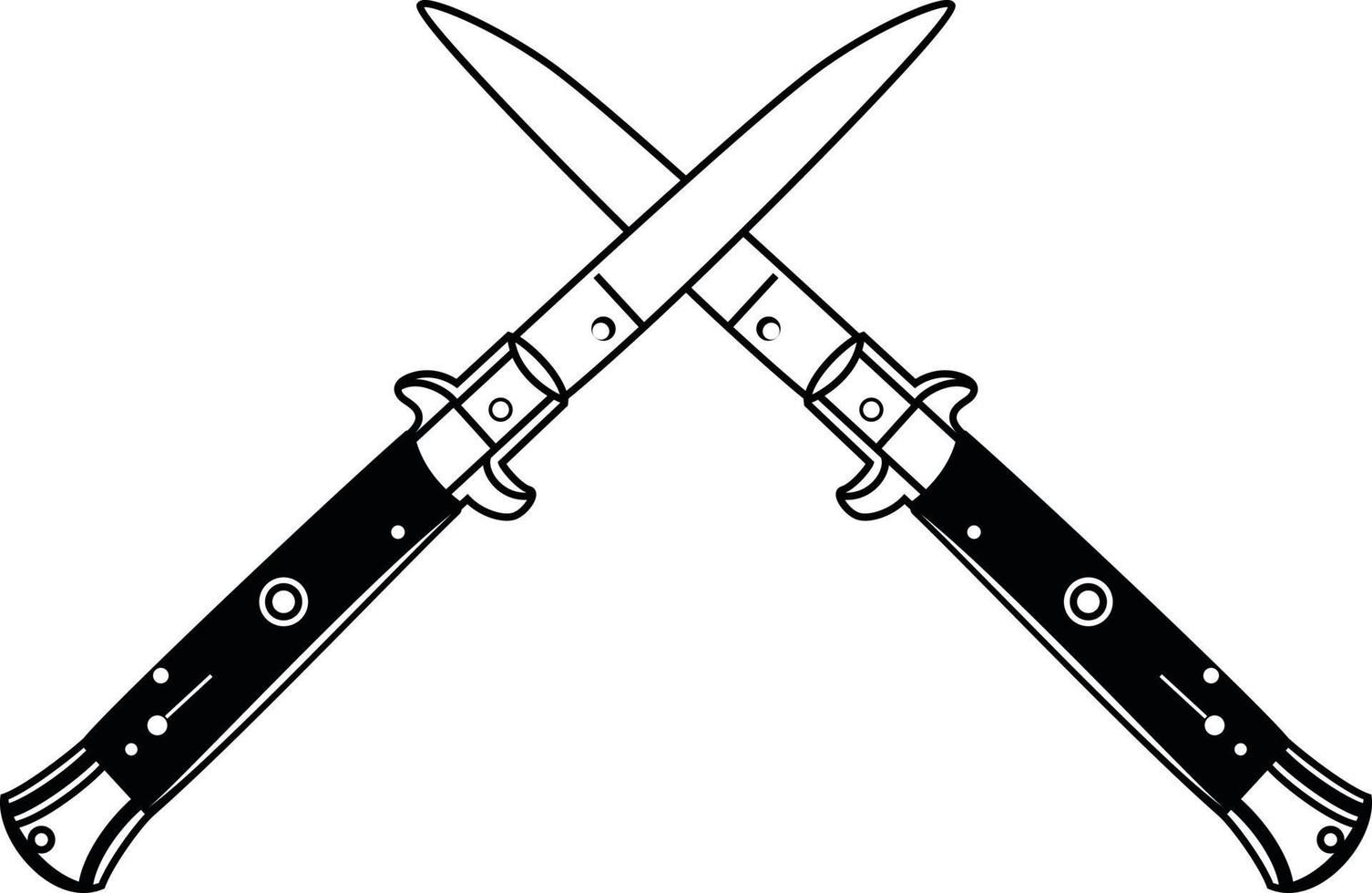 Vector Graphics Of Two Pocket Knives