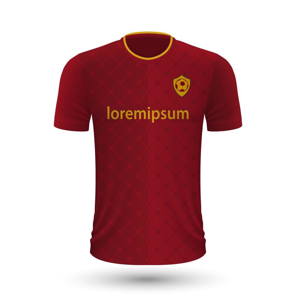 Realistic soccer shirt Roma vector