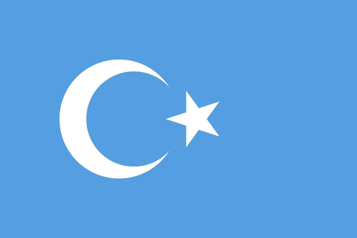 Simple flag of East Turkestan vector
