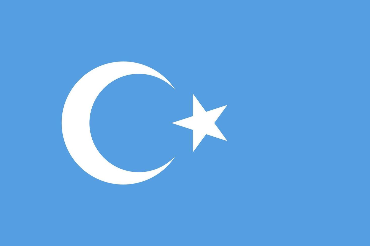 Simple flag of East Turkestan vector