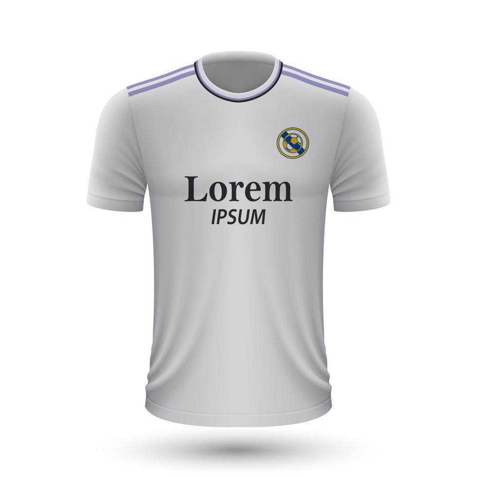 realista fútbol camisa real Madrid vector