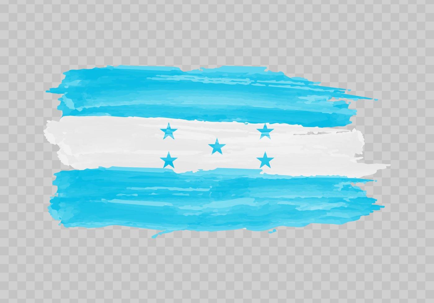 Watercolor painting flag of Honduras vector