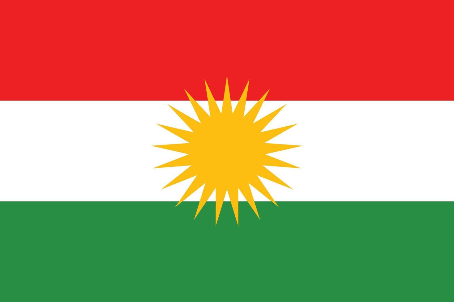 Simple flag of Kurdistan vector