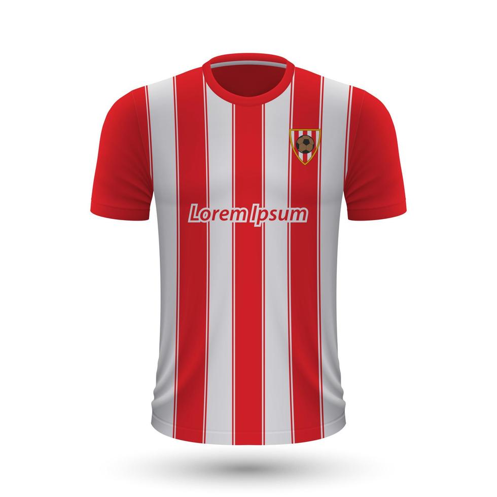 Realistic soccer shirt Almeria vector