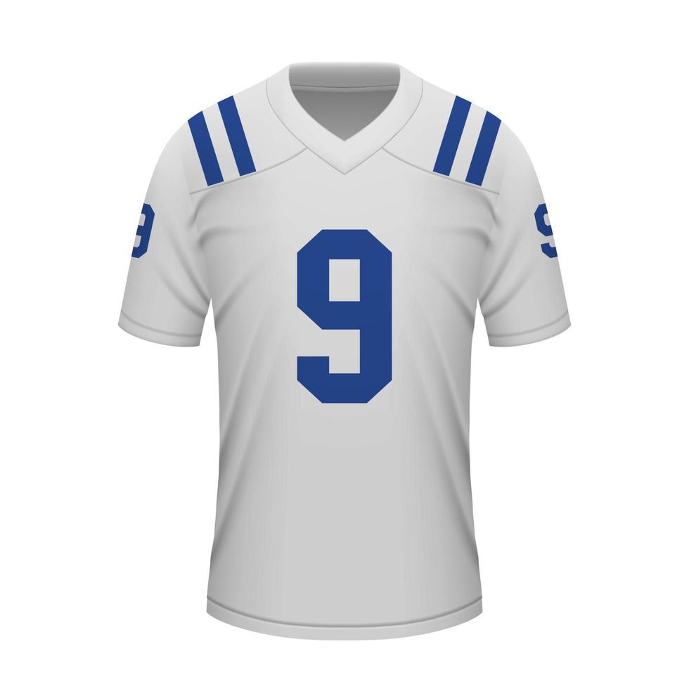 Realistic football away jersey Indianapolis, shirt template vector