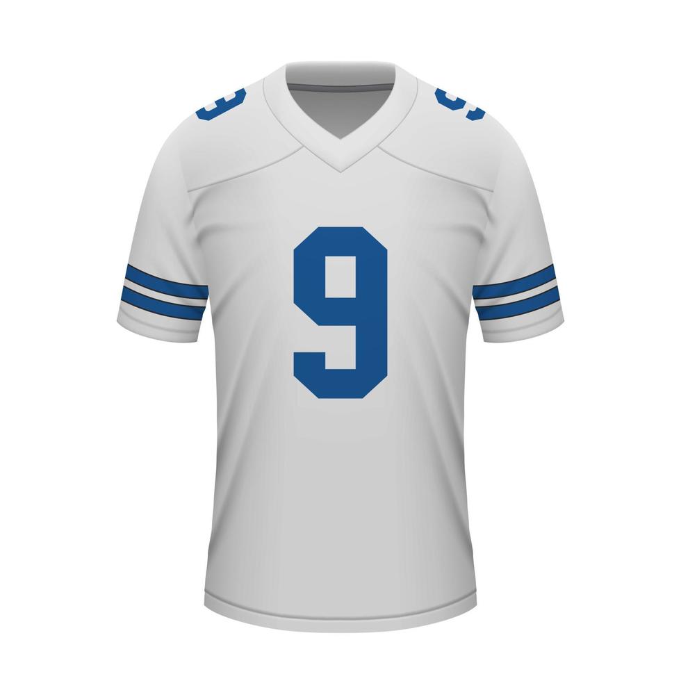 Realistic football away jersey Dallas, shirt template vector