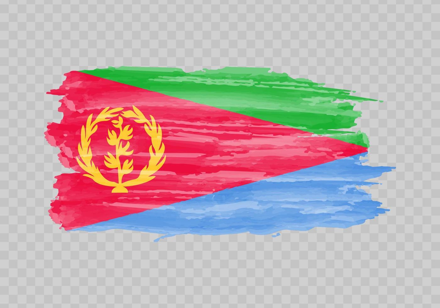 acuarela pintura bandera de eritrea vector