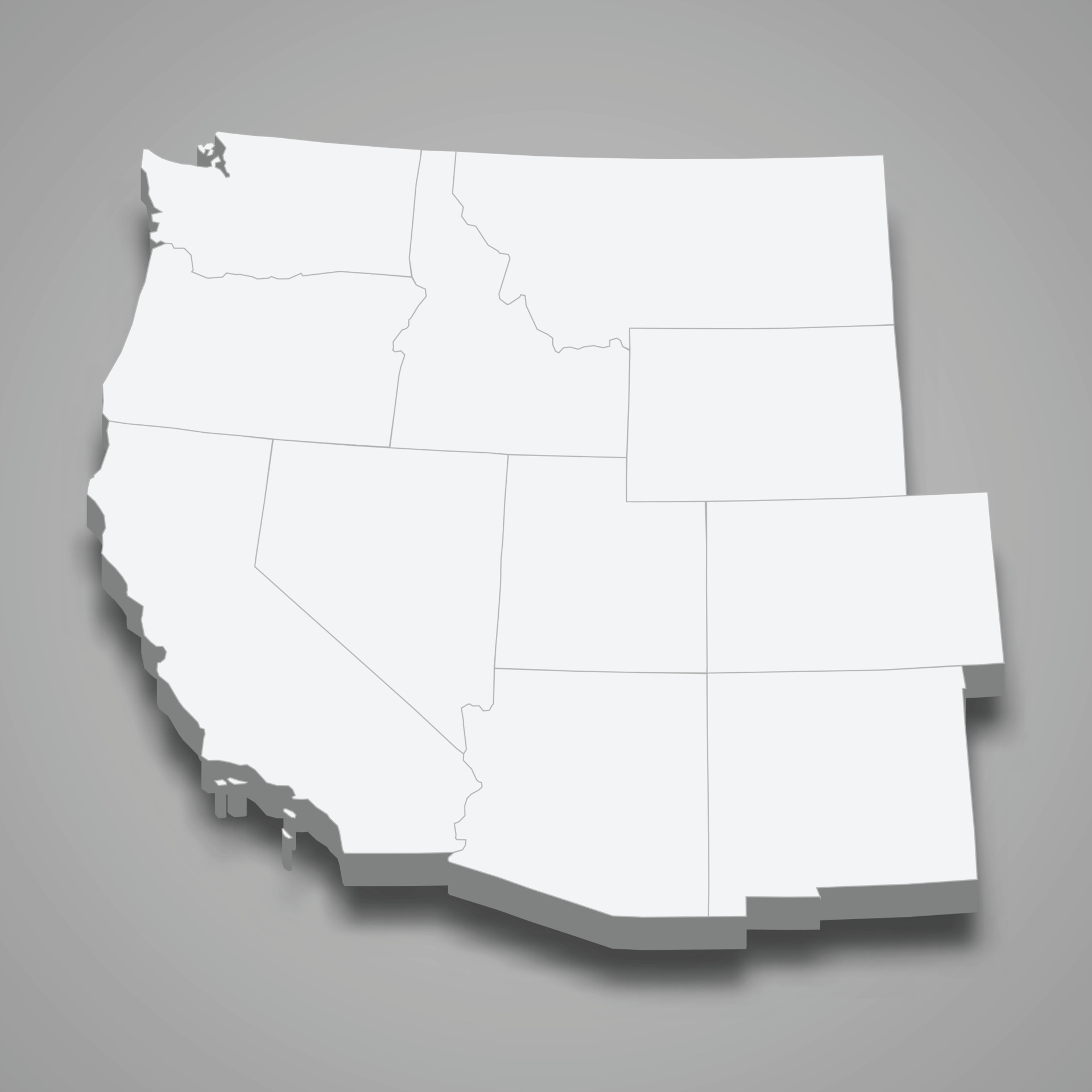 3d Isometric Map West Region Of United States 22755032 Vector Art At 3d Isometric Map West Region Of United States Vector