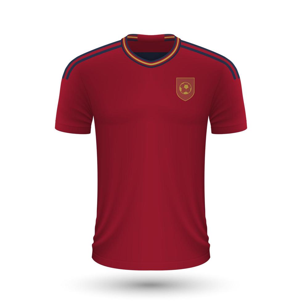 Realistic soccer shirt of Spain vector