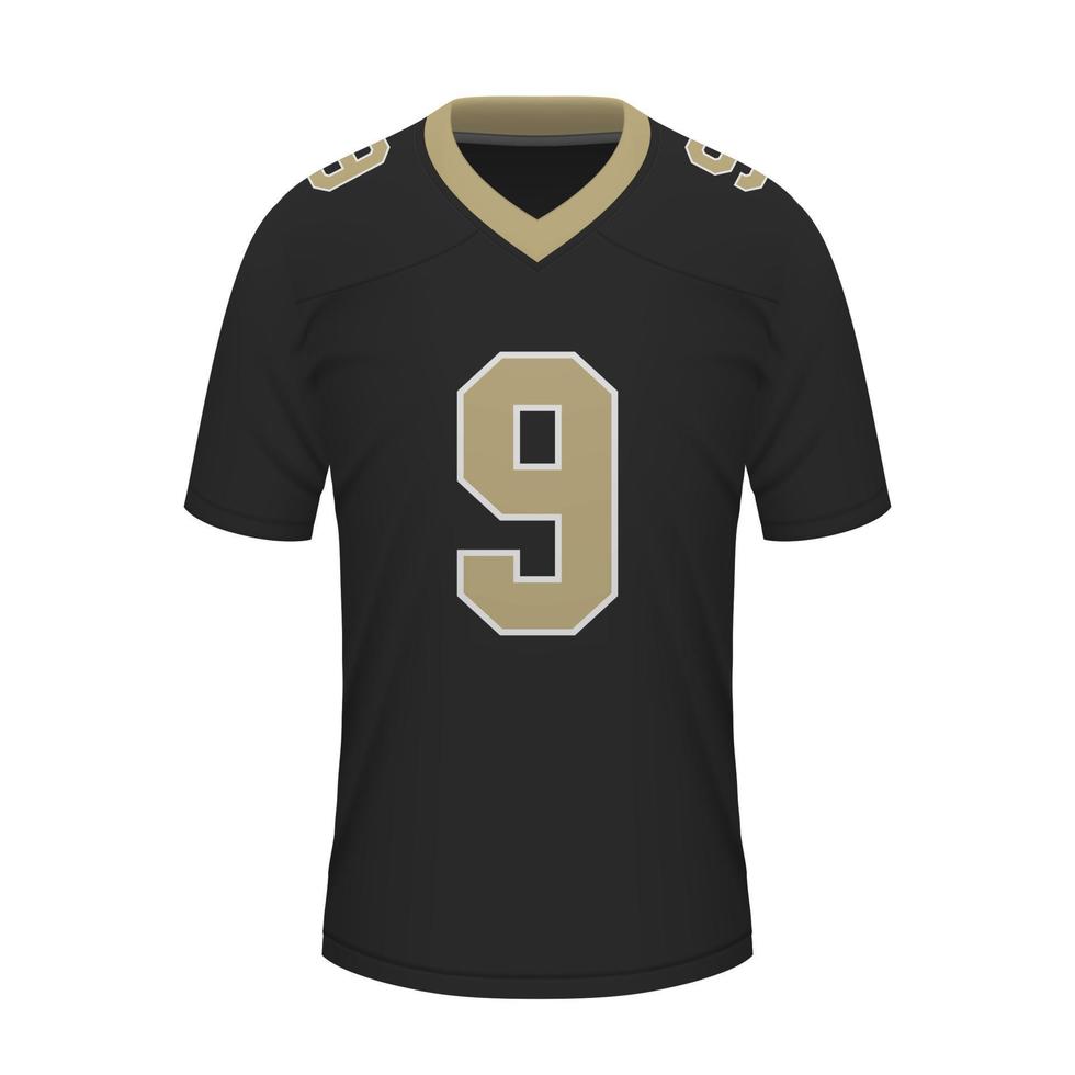 Realistic American football shirt of New Orleans, jersey template vector