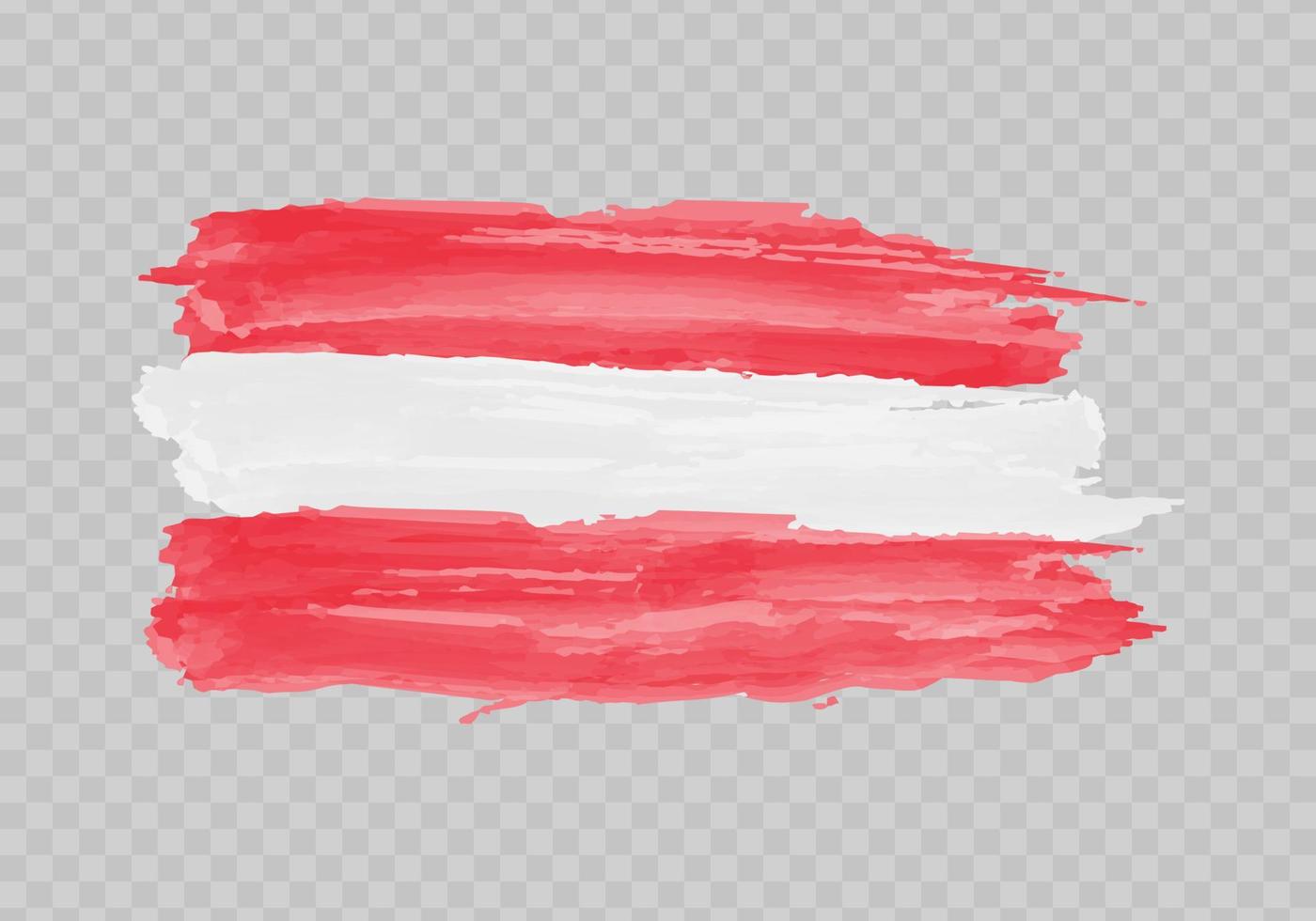 Watercolor painting flag of Austria vector