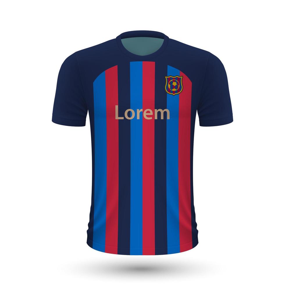Realistic soccer shirt Barcelona vector