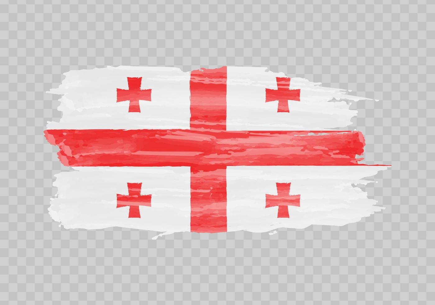 acuarela pintura bandera de Georgia vector