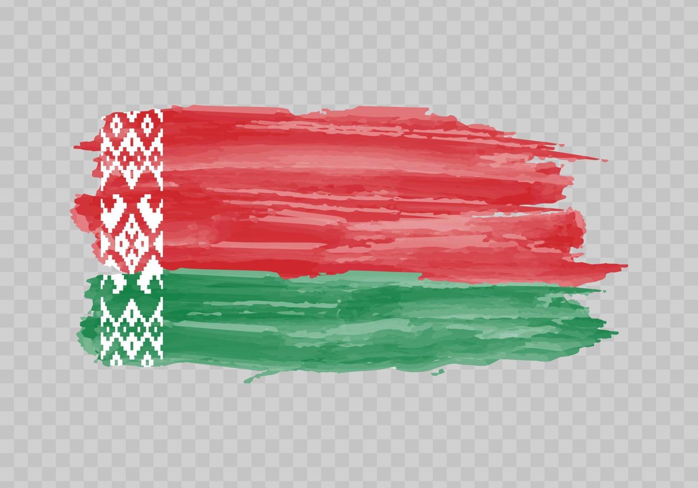Watercolor painting flag of Belarus vector