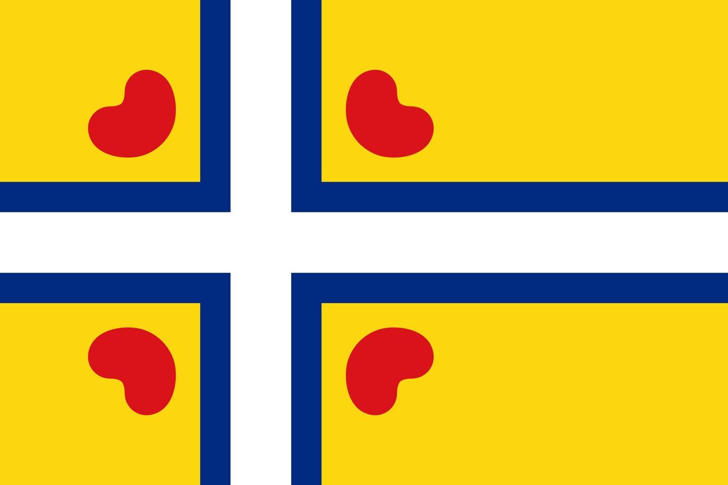 Simple flag of Frisia vector